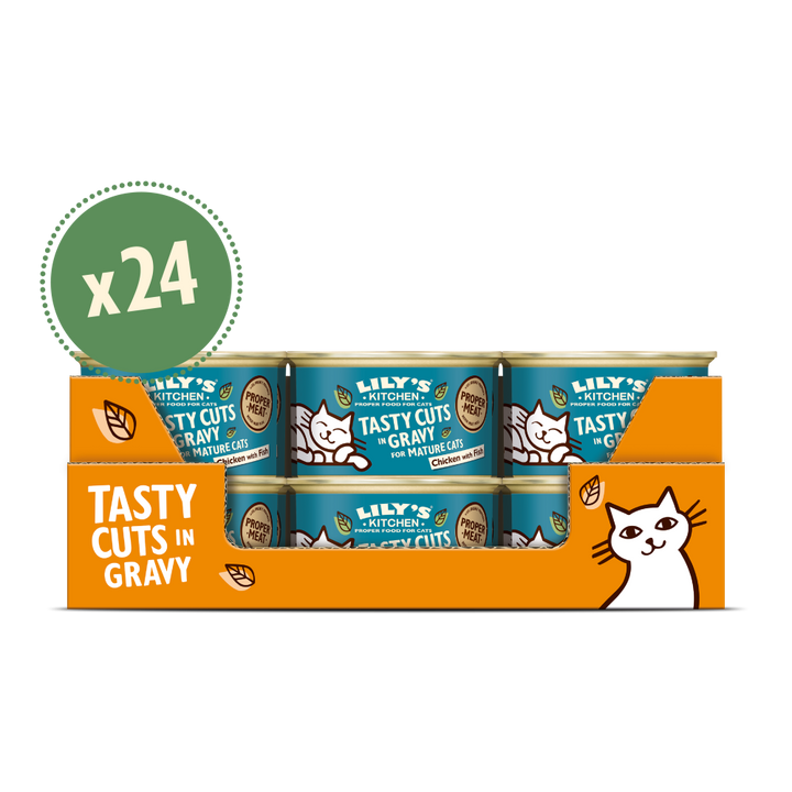 Lily's Kitchen Tasty Cuts Chicken & Fish Senior Wet Cat Food - 3