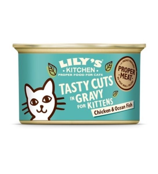 Lily's Kitchen Tasty Cuts Chicken & Ocean Fish Kitten Wet Food - 1