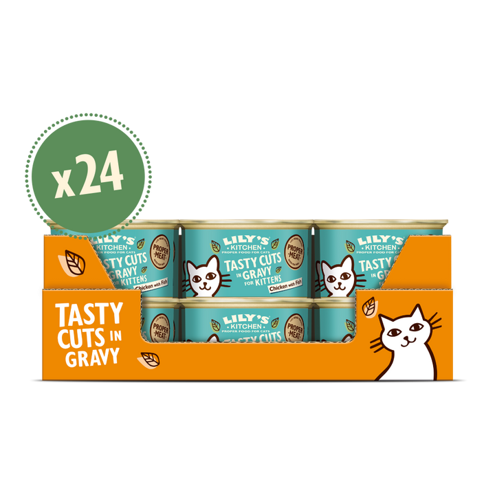 Lily's Kitchen Tasty Cuts Chicken & Ocean Fish Kitten Wet Food - 3