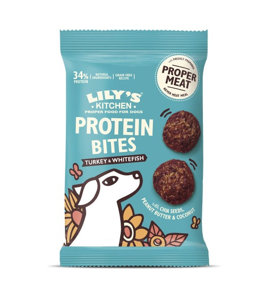 Lily's Kitchen Turkey & Whitefish Protein Bites for Dogs 40G - 1