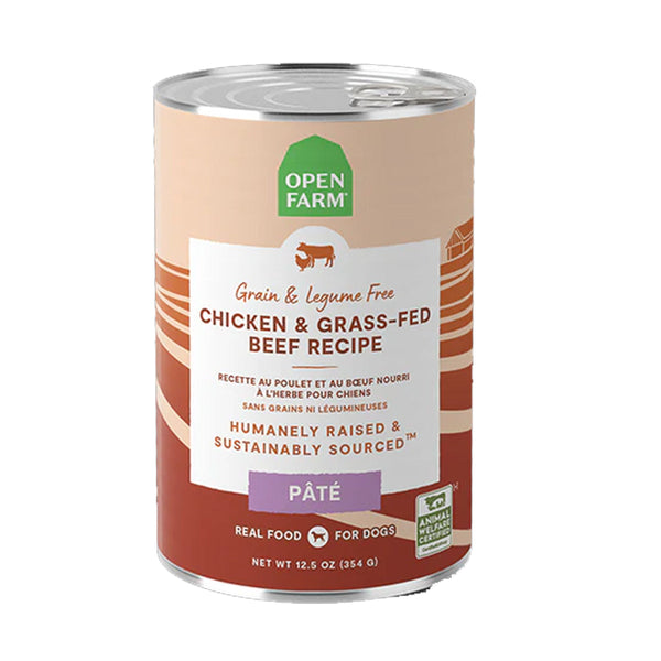Open Farm Chicken & Grass Fed Beef Pate Wet Dog-1