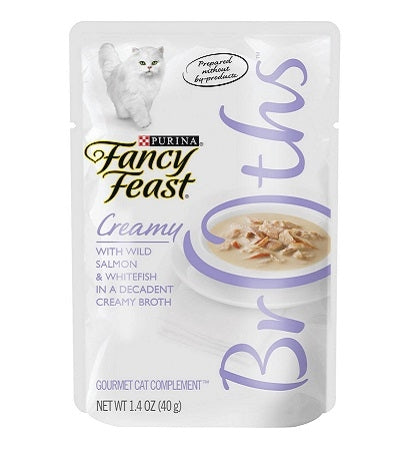 PURINA Fancy Feast Classic Broths Salmon & WhiteFish Wet Cat Food 40G-1