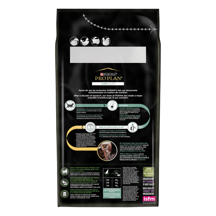 PURINA Pro Plan LiveClear Sterilised Turkey Adult Dry Cat Food-9