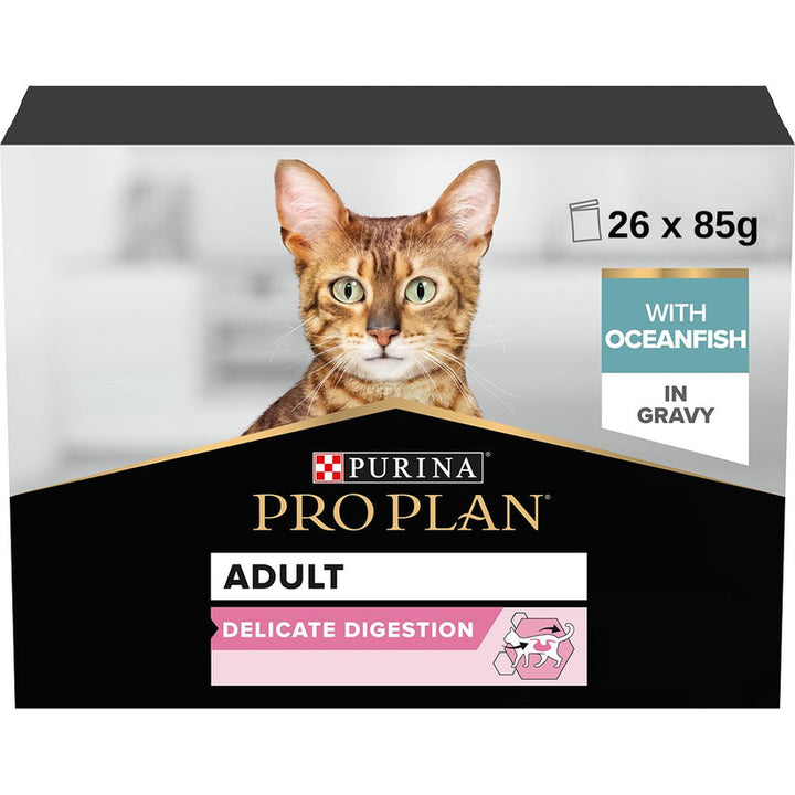 PURINA Pro Plan Nutri Savour Delicate Oceanfish Wet Cat Food 26x85g-1
