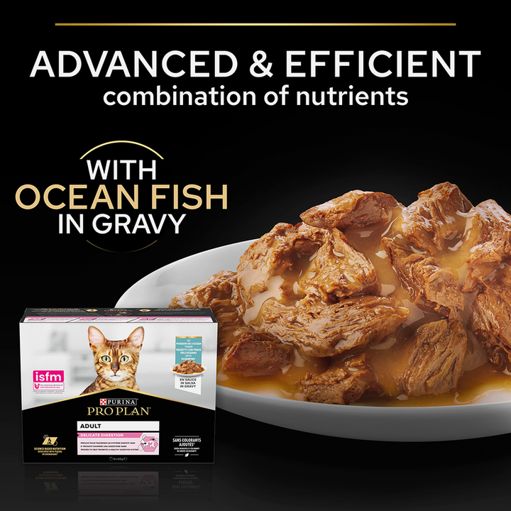 PURINA Pro Plan Nutri Savour Delicate Oceanfish Wet Cat Food 26x85g-6