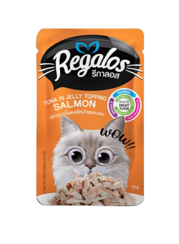 Regalos Cat Wet Food with Tuna in Jelly Topping Salmon Flavor