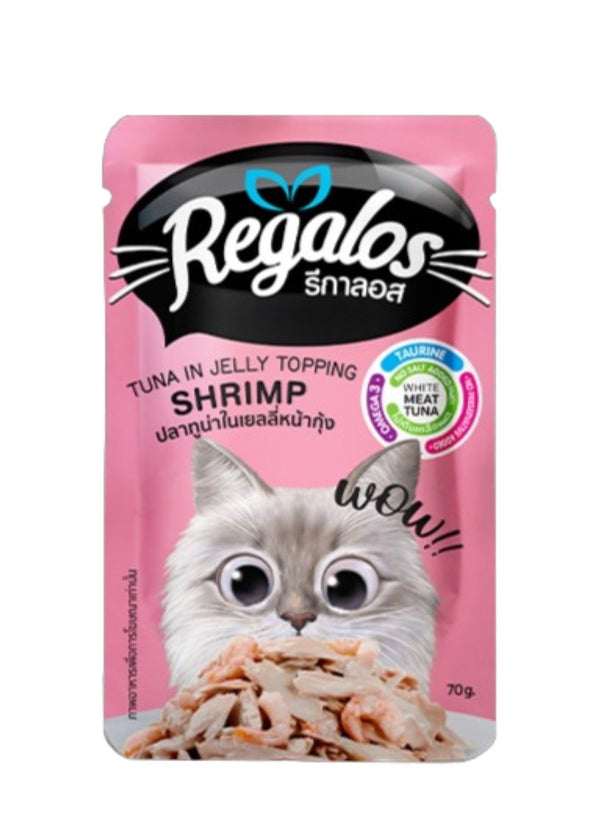 Regalos Cat Wet Food with Tuna in Jelly Topping Shrimp Flavor