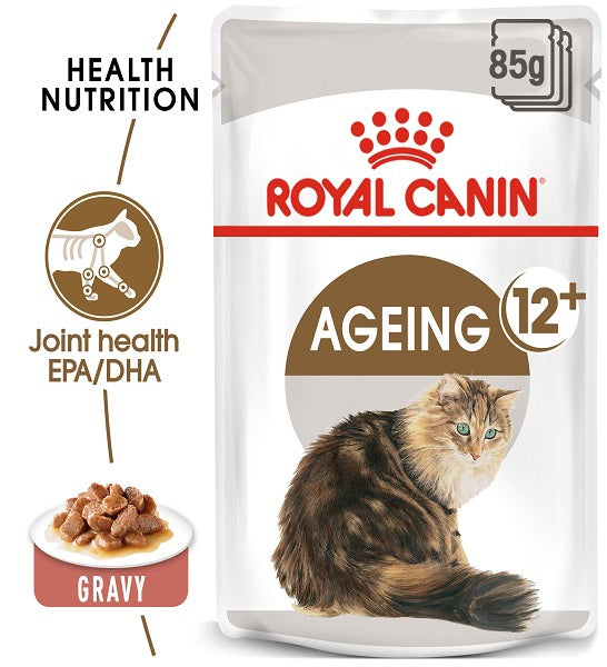 Royal Canin Ageing 12+ Adult Chunks In Gravy Wet Cat Food 85G - 2