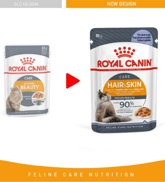Royal Canin Hair & Skin In Jelly Adult Wet Cat Food - 4