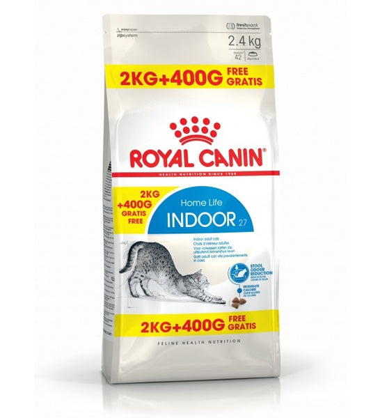 Royal Canin Indoor 27 Adult Cat Dry Food 10kg + 2kg FREE Promo Bag - 2