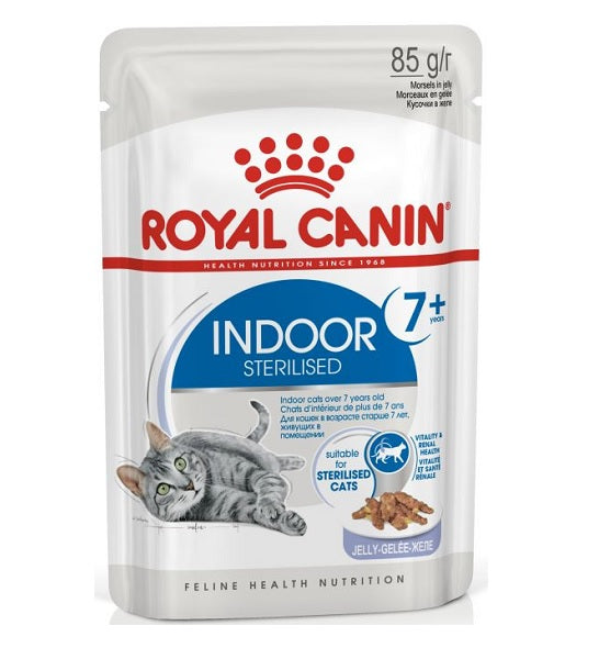 Royal Canin Indoor Sterilised 7+ Morsels In Jelly Cat Wet Food 85G - 1