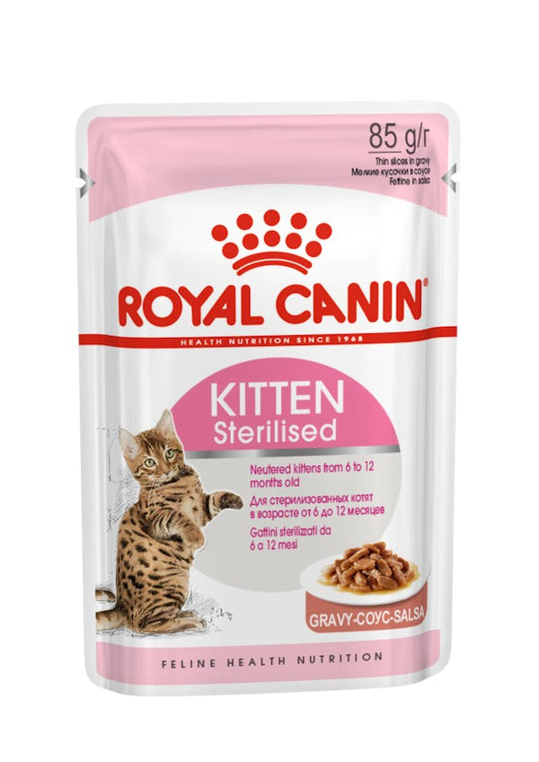 Royal Canin Kitten Sterilised in Gravy Wet Food - 1
