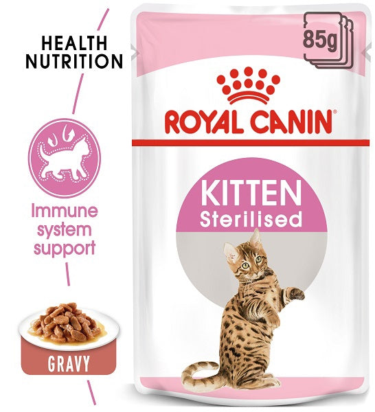 Royal Canin Kitten Sterilised in Gravy Wet Food - 3