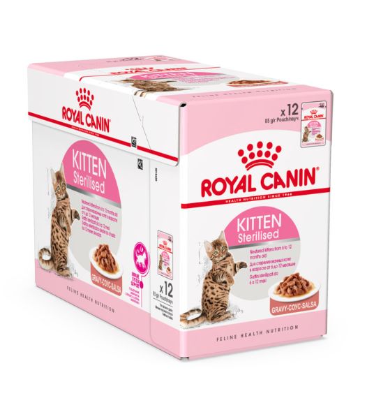 Royal Canin Kitten Sterilised in Gravy Wet Food - 8