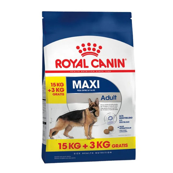 Royal Canin Size Health Nutrition Maxi Adult 15+3kg Promo Bag - 1