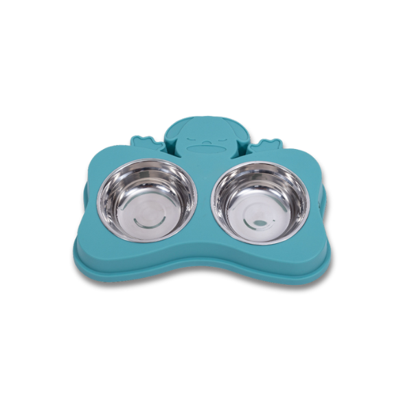 Saas Dual Pets Bowls-Blue