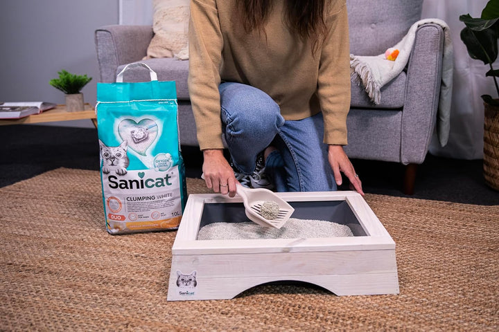 Sanicat Clumping White Litter Duo-5