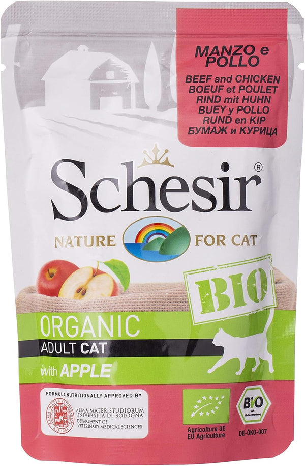 
Schesir Bio Organic Beef and Chicken with Apple Adult Cat Wet Food