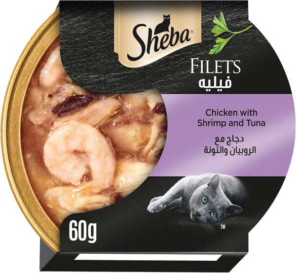 Sheba Cat Food Chicken with Shrimp & Tuna Filets-1