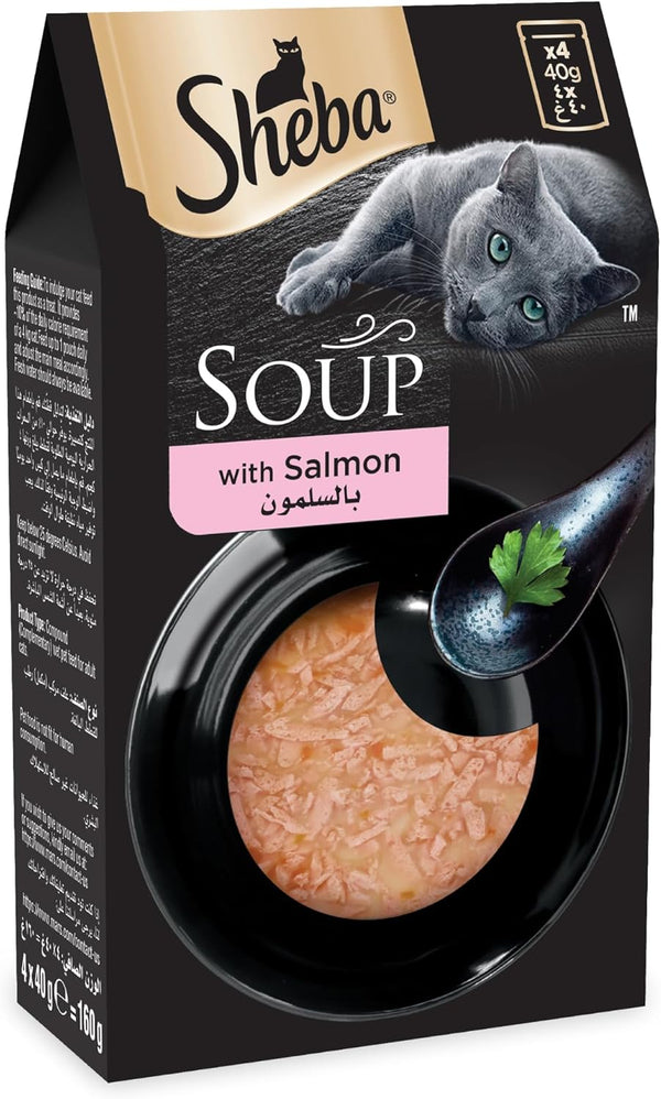 Sheba Cat Soup with Salmon-4x40g