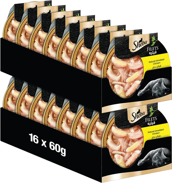Sheba Cat Wet Food Natural Shredded Chicken Filets-1