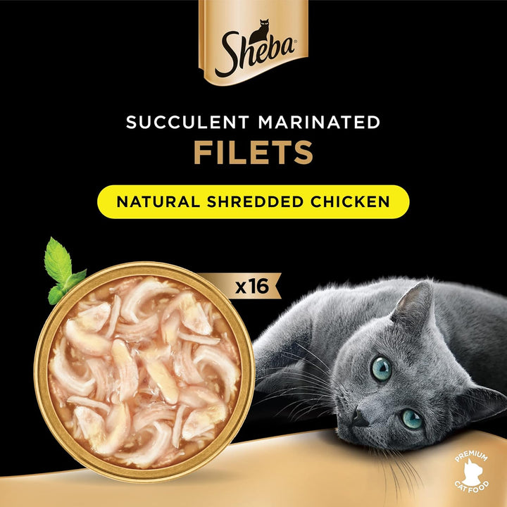 Sheba Cat Wet Food Natural Shredded Chicken Filets-2