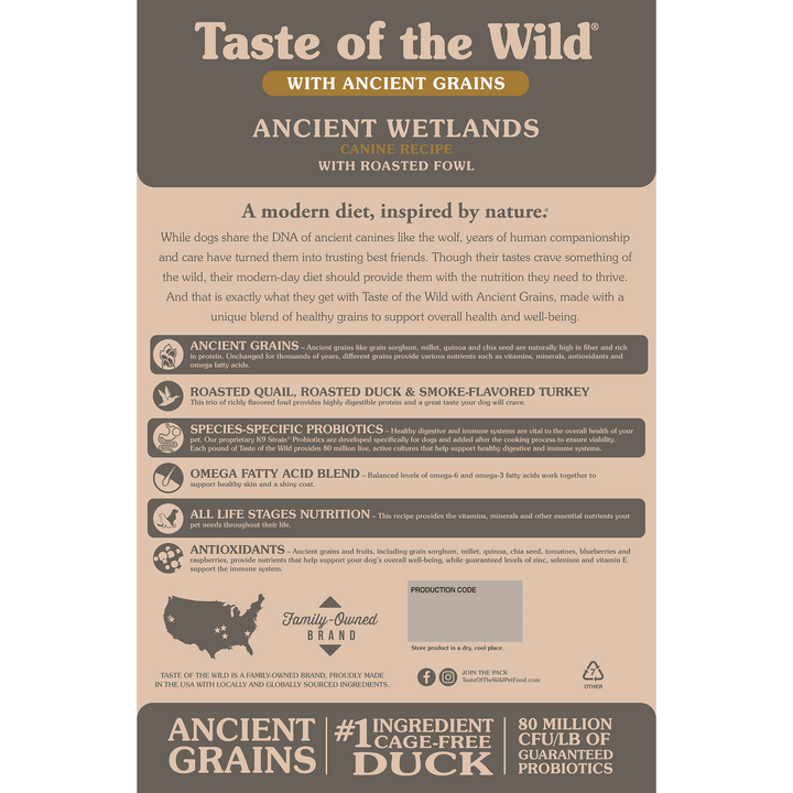 Taste Of Wild Ancient Wetland Canine Recipe - Fowl-3