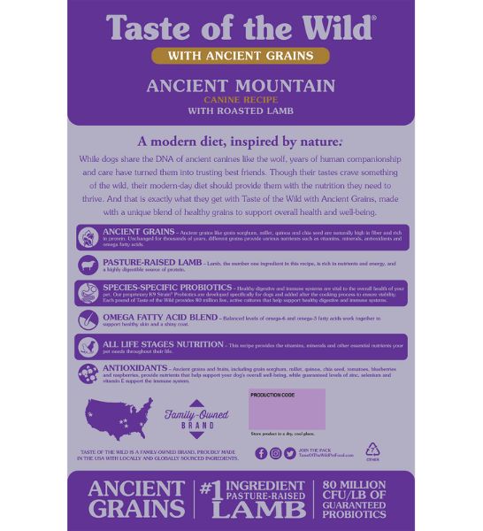 Taste of The Wild Ancient Mountain Lamb Dry Dog Food-2