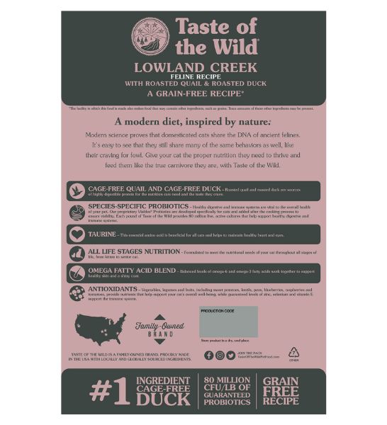 Taste of The Wild LowLand Creek Feline Recipe Dry Cat Food-2