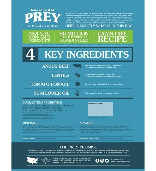 Taste of the Wild PREY Angus Beef Dry Dog Food-2