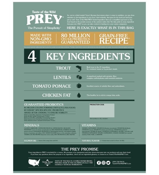 Taste of the Wild PREY Trout Dry Dog Food-2