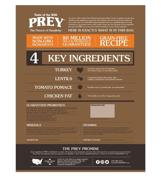 Taste of the Wild PREY Turkey for Dry Cat Food-2