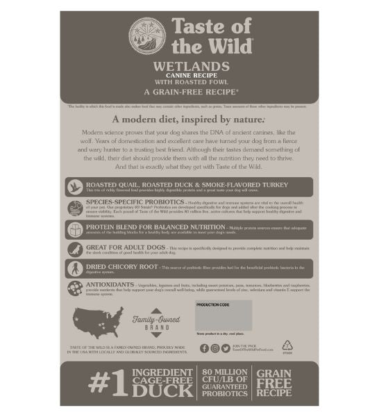 Taste of the Wild Wetlands Canine Formula Dry Dog Food-3