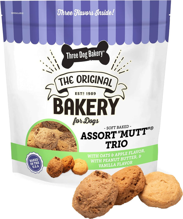 Three Dog Bakery Assort Mutt Cookie Trio-1