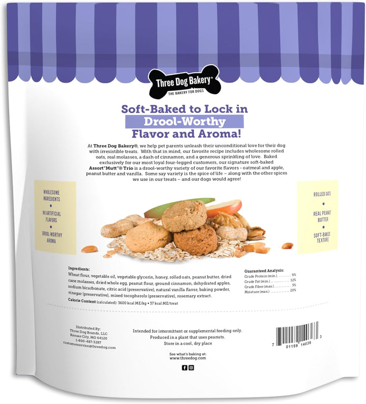 Three Dog Bakery Assort Mutt Cookie Trio-2