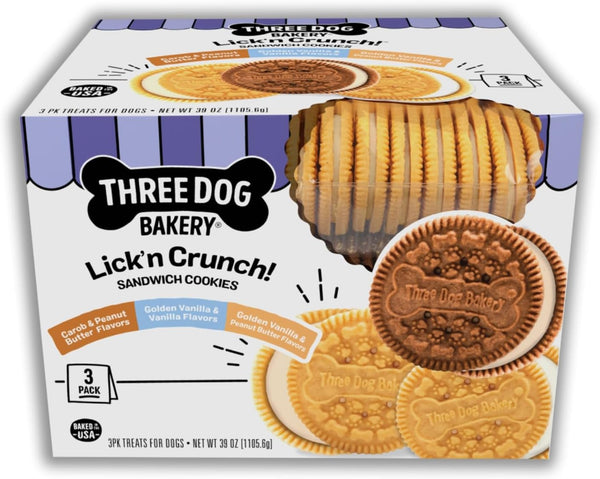 Three Dog Bakery Lick & Crunch Sandwich Cookies-1