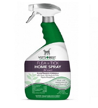 Vets+Best Natural Flea + Tick Home Spray for Cats 32oz