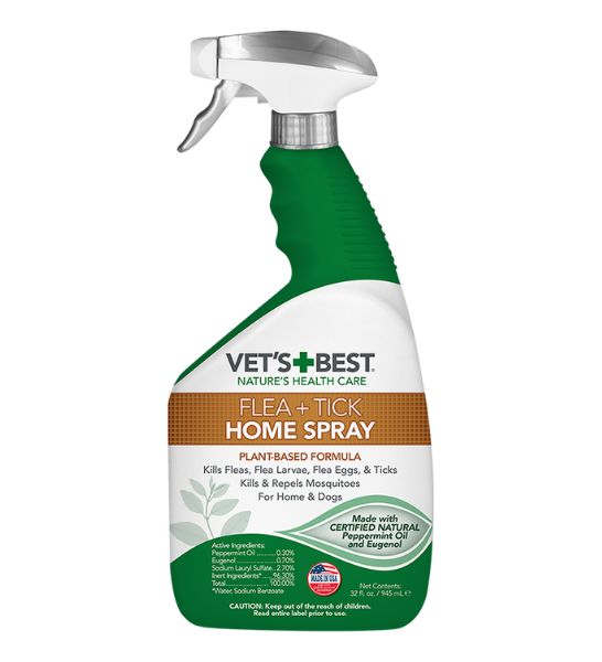 Vets+Best Natural Flea + Tick Home Spray for Dogs & Cats 945ml-1