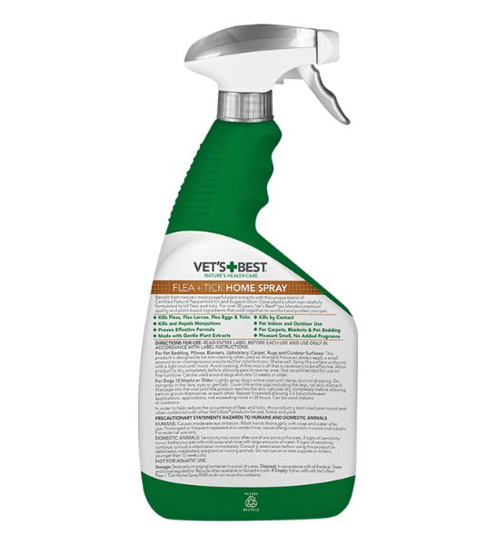 Vets+Best Natural Flea + Tick Home Spray for Dogs & Cats 945ml-2