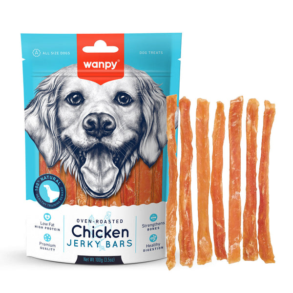 Wanpy Chicken Jerky Bars Dog Treats