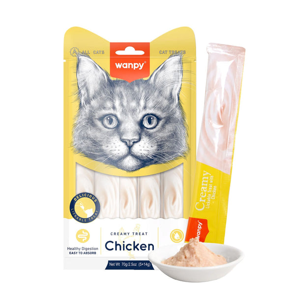 Wanpy Creamy Lickable Cat Treats Chicken