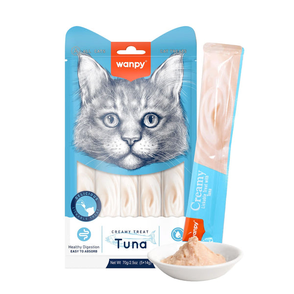 Wanpy Creamy Lickable Cat Treats Tuna