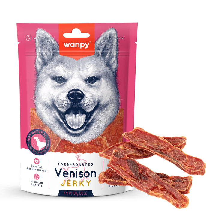 Wanpy Dry Venison Jerky Dog Treats