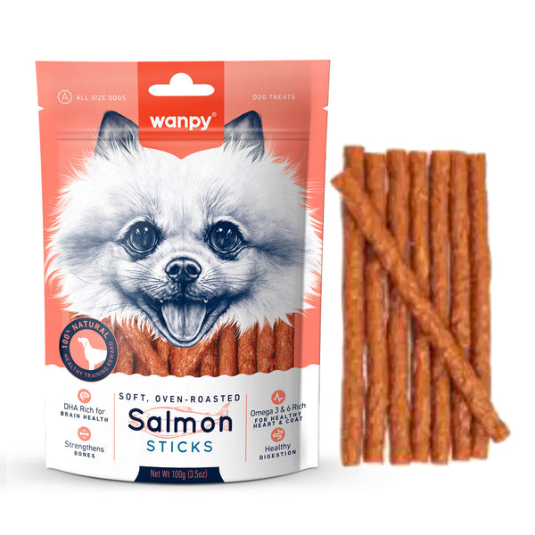 Wanpy Salmon Sticks Dog Treats-1