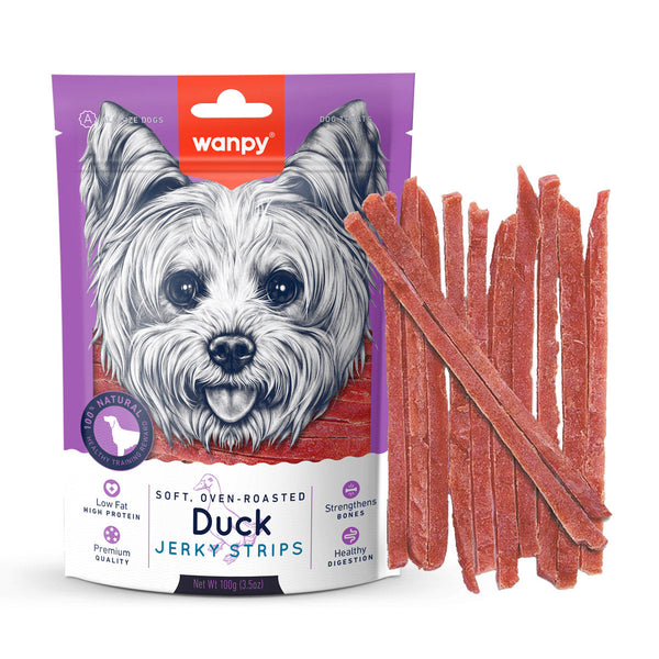 Wanpy Soft Duck Jerky Strips Dog Treats