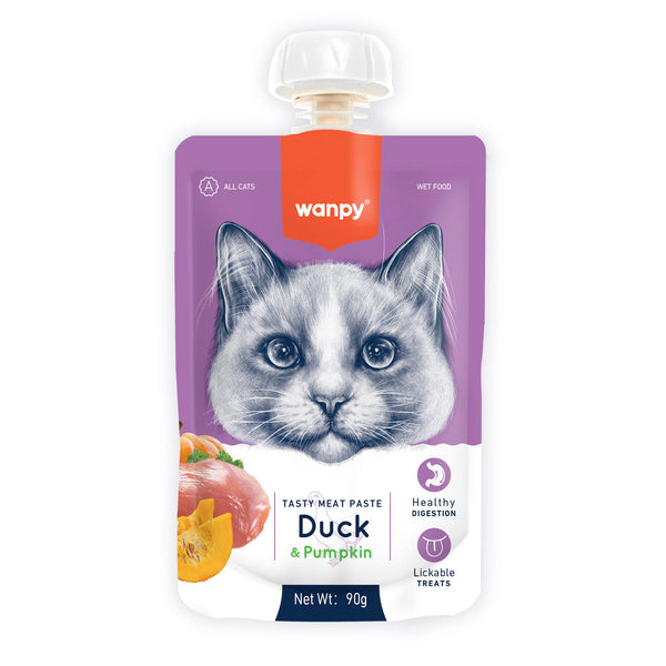 Wanpy Tasty Meat Paste Duck with Carrot & Pea Cat Treats