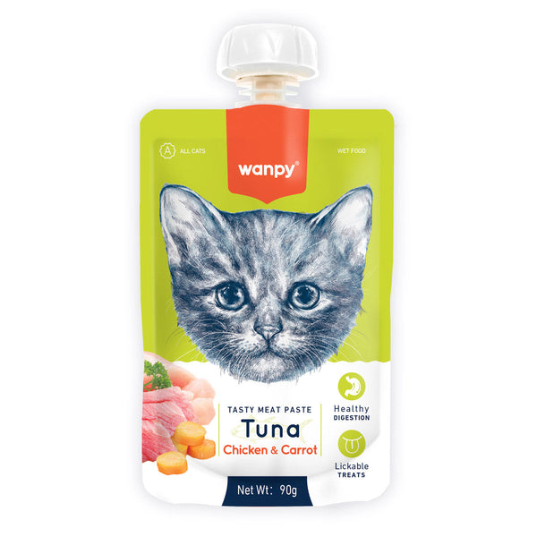 Wanpy Tasty Meat Paste Tuna with Chicken & Carrot Cat Treats