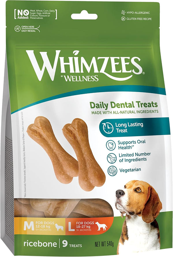 Whimzees Natural Daily Dental Treats Ricebone-1