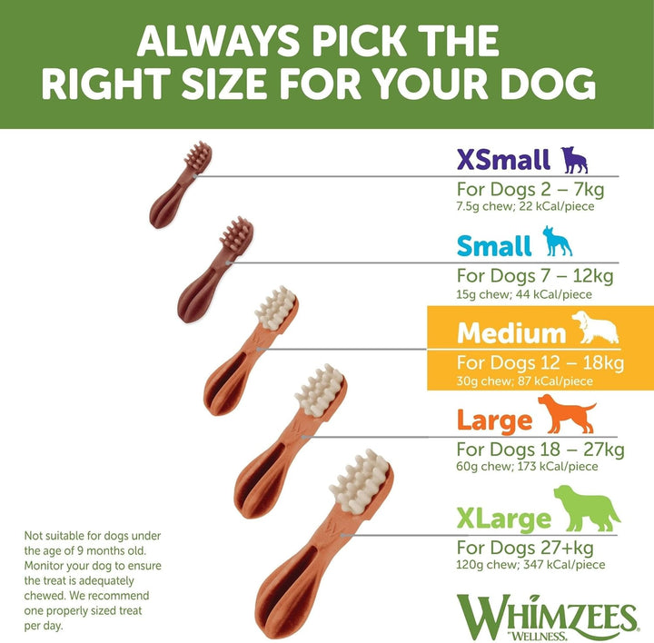 Whimzees Natural Grain Free Dental Dog Treats Toothbrush-5