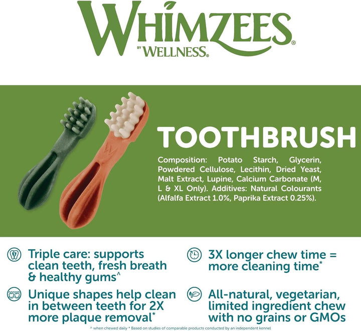 Whimzees Natural Grain Free Dental Dog Treats Toothbrush-6